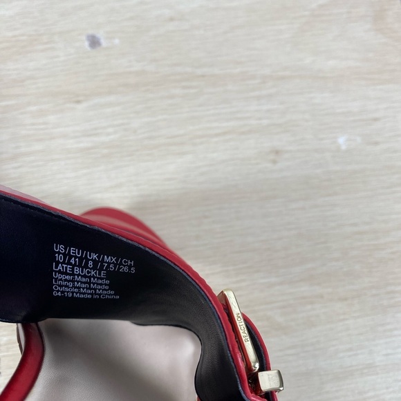 Kenneth Cole Red Sandals Heels Flip Flops Open Toed Sandals size 10 NWT - Picture 10 of 13